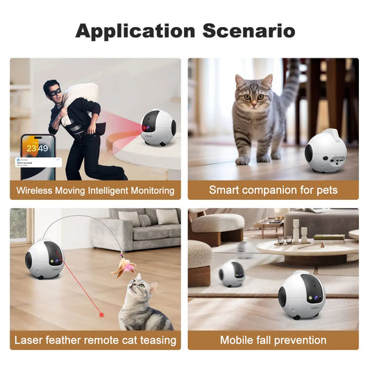 HD WiFi Pet Camera Robot 360° – Interactive 1080P Camera with 2-Way Audio & App Control