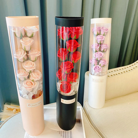 Rose Soap Flower Bouquet with LED Lights – Valentine's Day Gift Box