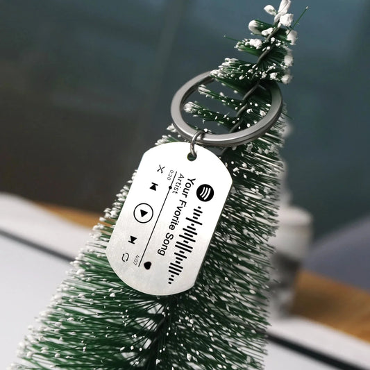 Custom Spotify Code Music Keyring – Personalized Photo & Song Gift