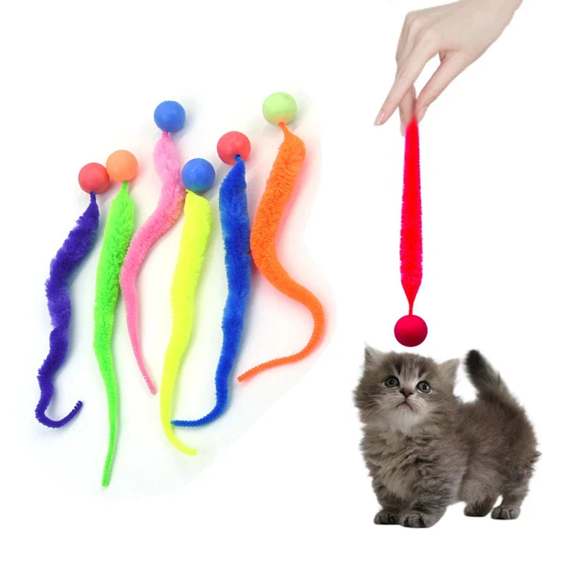 Interactive Cat Worm Toy – Colorful Bouncing Caterpillar for Indoor Play & Puzzle Fun