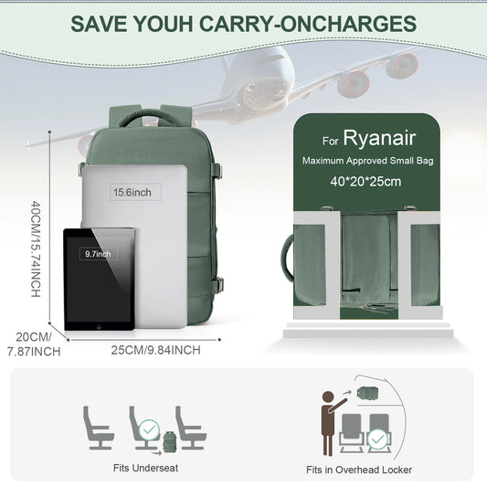 Ryanair Cabin Backpack 40x20x25 – Travel Backpack for Hand Luggage