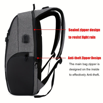 Anti-Theft Laptop Backpack – Large Capacity Travel &amp; Business Bag with Security Features