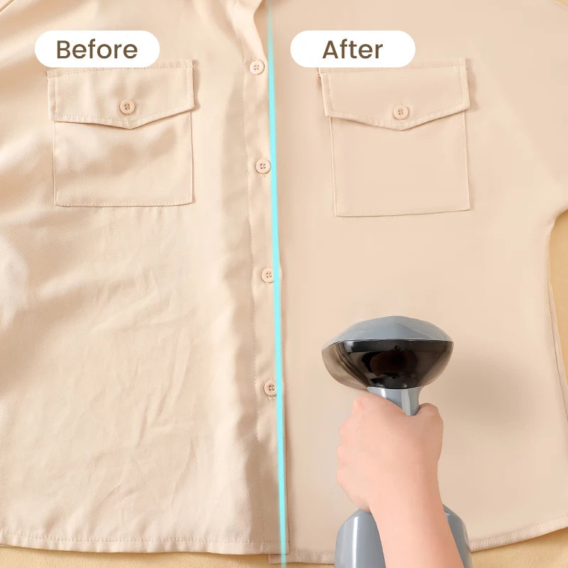 Handheld Clothes Steamer 1500W – Foldable Fast Steamer with EU Plug for Home & Travel