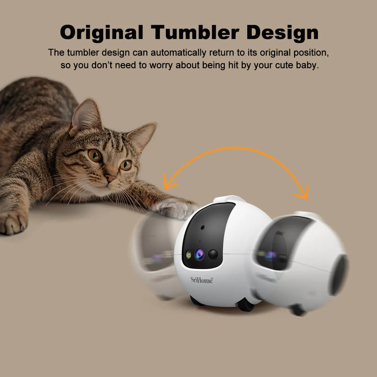 HD WiFi Pet Camera Robot 360° – Interactive 1080P Camera with 2-Way Audio &amp; App Control