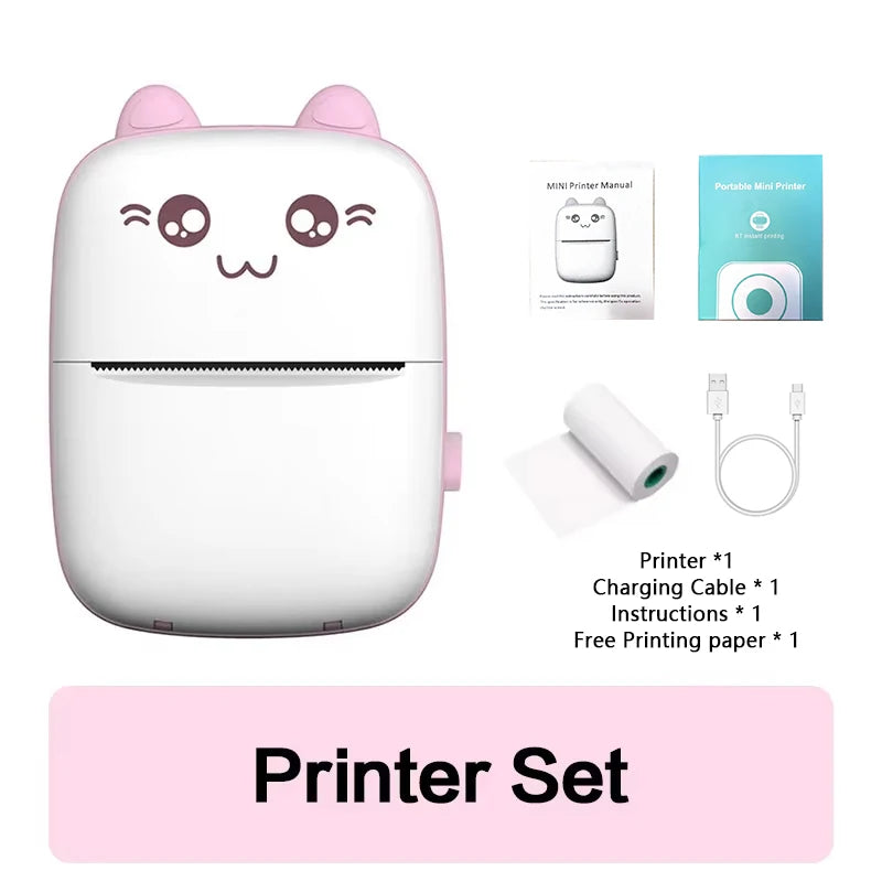 Portable Thermal Mini Printer – Bluetooth Pocket Printer for iOS & Android | Wireless Photo, Label & QR Code Printing