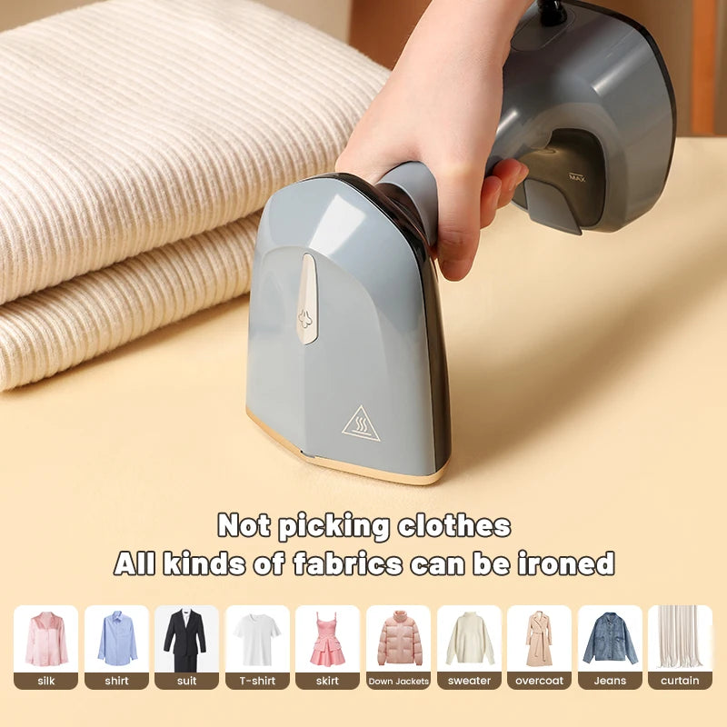Handheld Clothes Steamer 1500W – Foldable Fast Steamer with EU Plug for Home & Travel