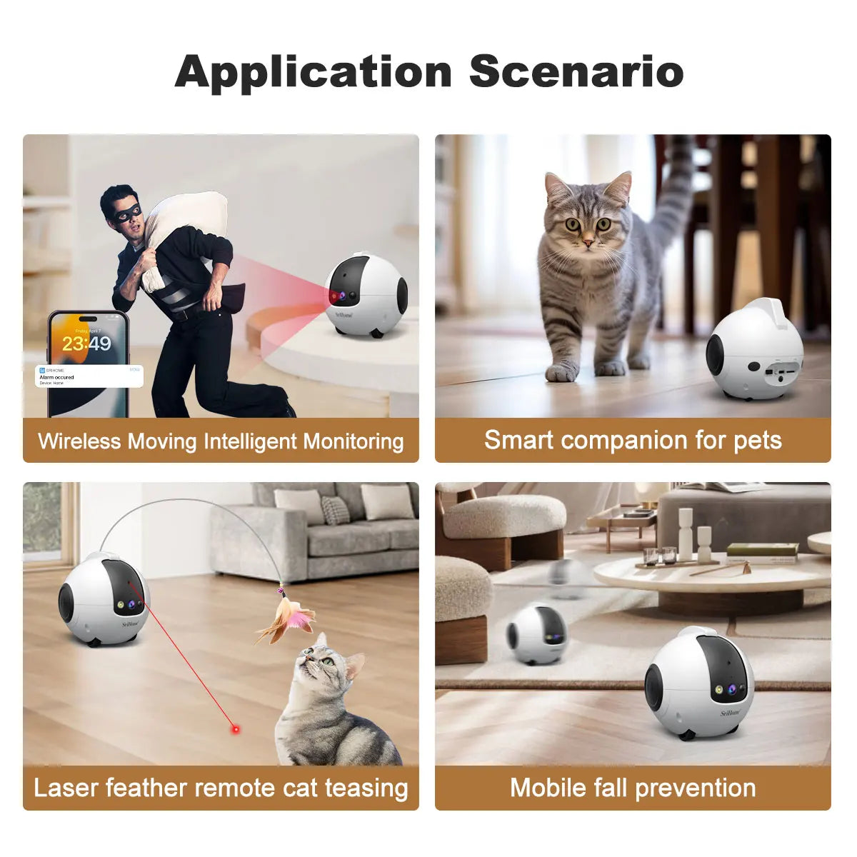 HD WiFi Pet Camera Robot 360° – Interactive 1080P Camera with 2-Way Audio &amp; App Control