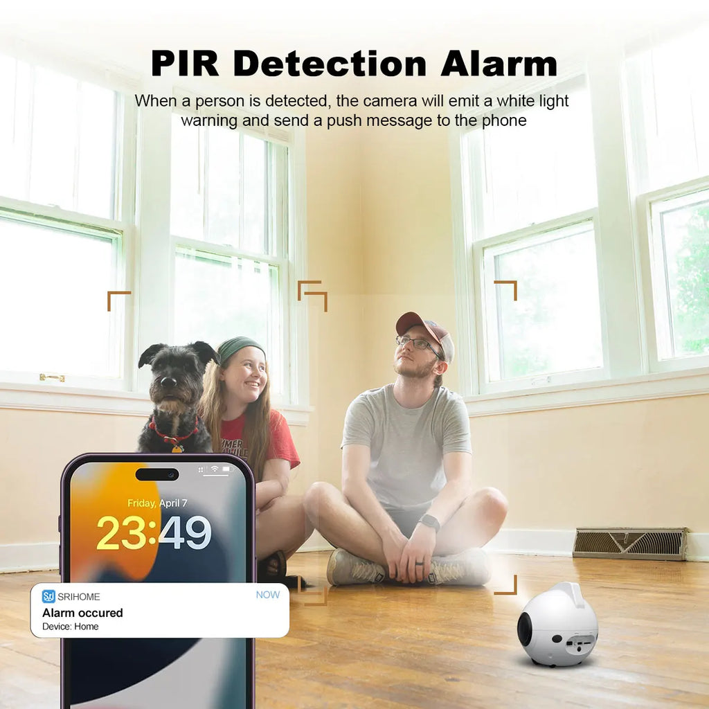 HD WiFi Pet Camera Robot 360° – Interactive 1080P Camera with 2-Way Audio & App Control