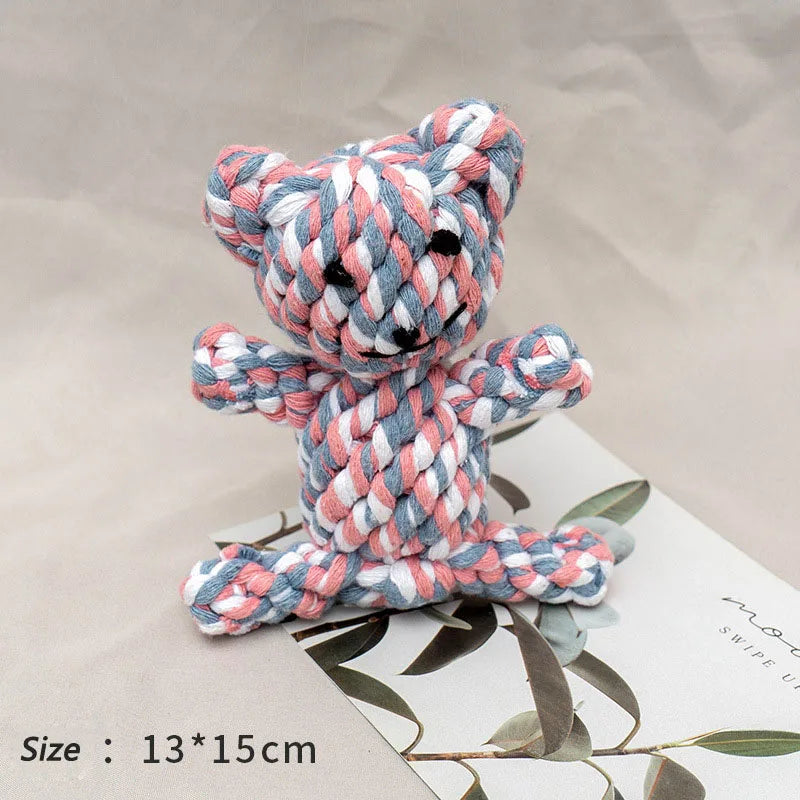 Bite-Resistant Dog Rope Chew Toy – Dental Cleaning Ball for Small Dogs & Puppies