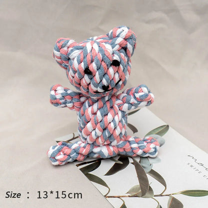 Bite-Resistant Dog Rope Chew Toy – Dental Cleaning Ball for Small Dogs &amp; Puppies