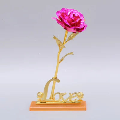 24K Gold Plated Rose – Forever Love Symbol | Valentine's Day Wedding Gift