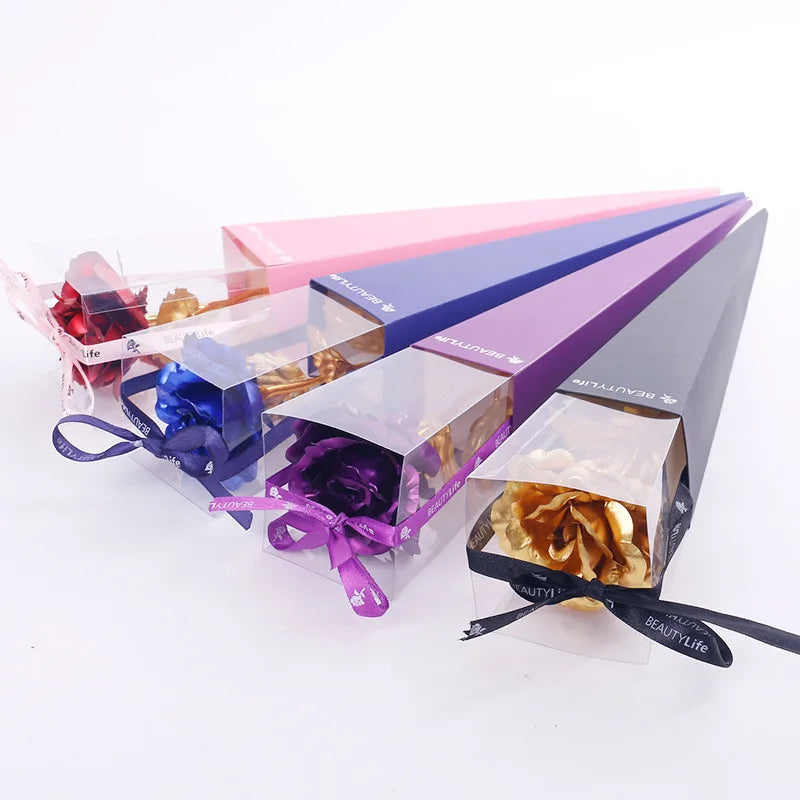 24K Gold Plated Rose – Forever Love Symbol | Valentine's Day Wedding Gift