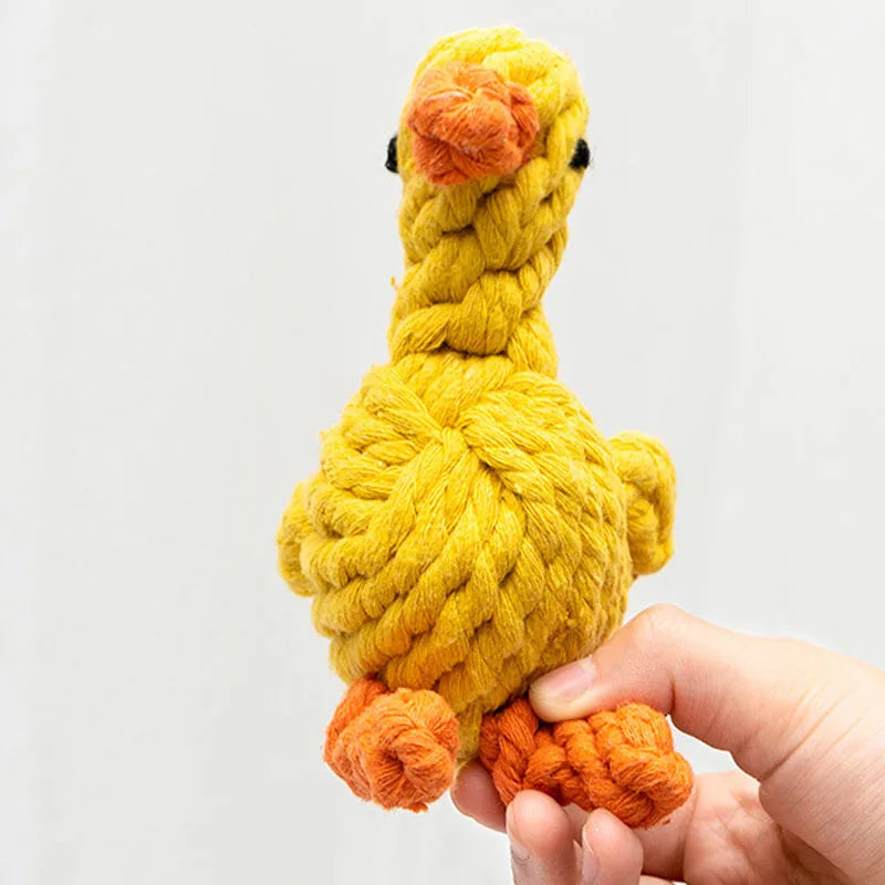 Bite-Resistant Dog Rope Chew Toy – Dental Cleaning Ball for Small Dogs & Puppies