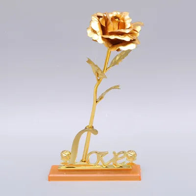 24K Gold Plated Rose – Forever Love Symbol | Valentine's Day Wedding Gift