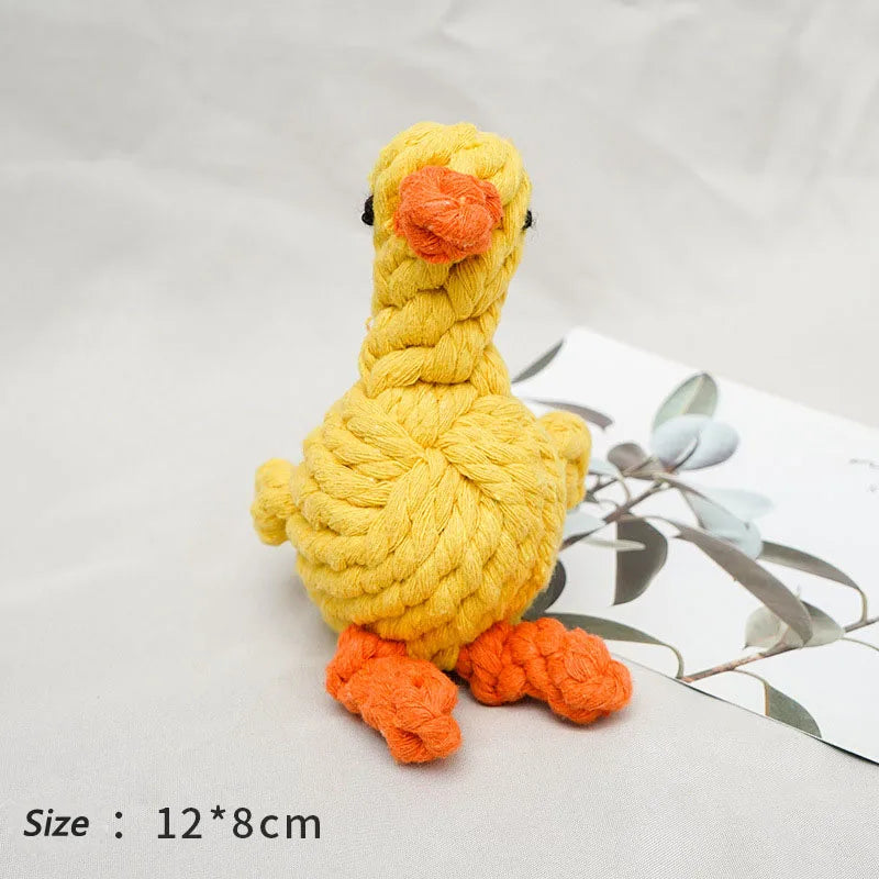 Bite-Resistant Dog Rope Chew Toy – Dental Cleaning Ball for Small Dogs &amp; Puppies