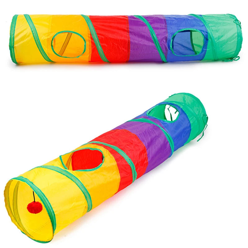 Collapsible Cat Tunnel – Interactive Play Tube for Indoor &amp; Outdoor Fun