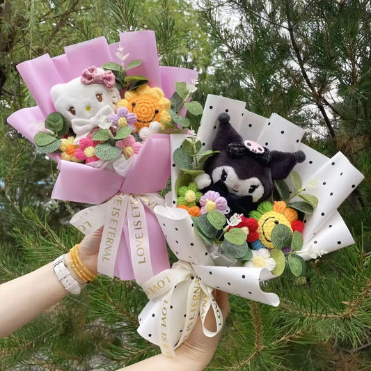 Sanrio Plush Bouquet – My Melody, Kuromi, Cinnamoroll Gift Box