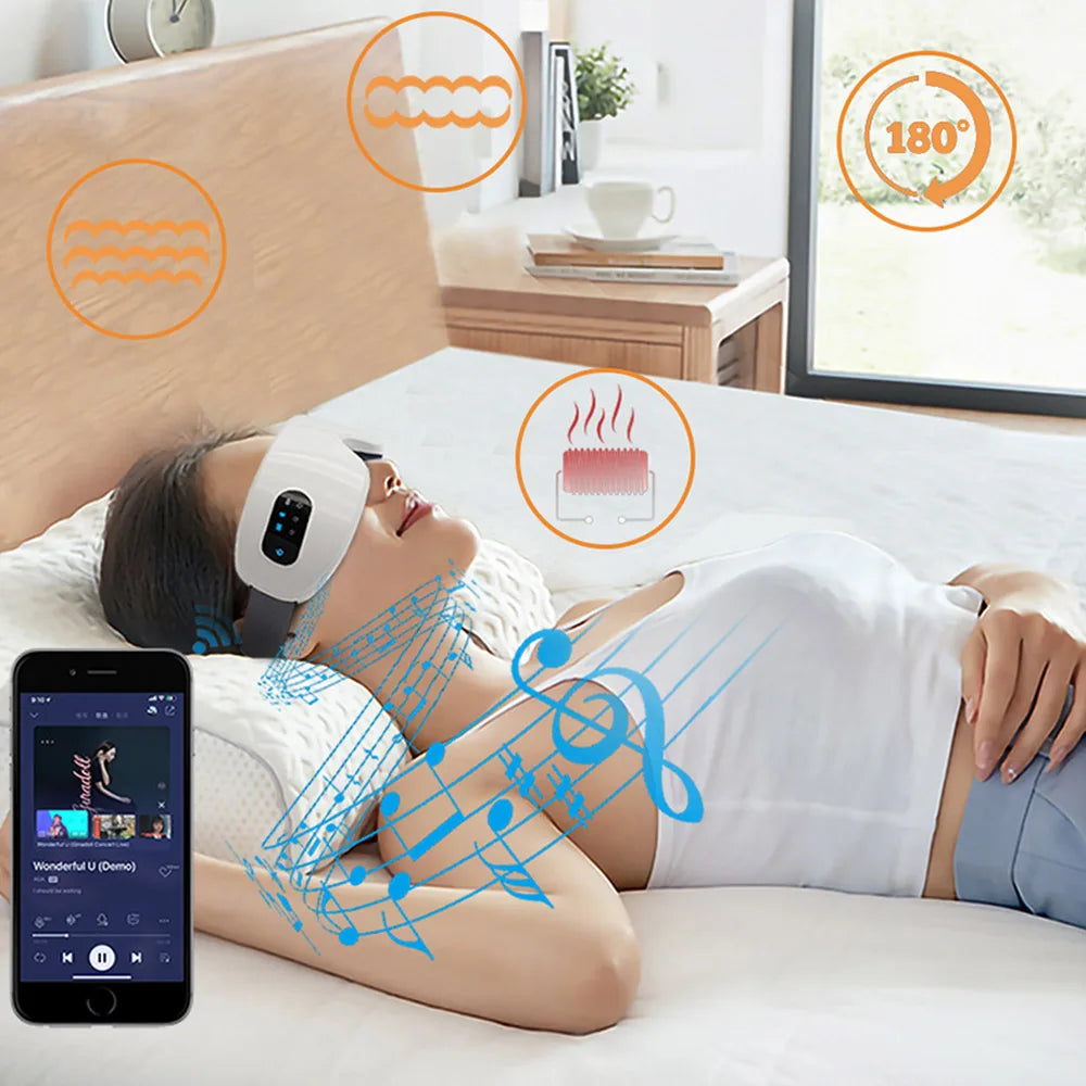 Smart Electric Eye Massager - Bluetooth Music &amp; Heat Therapy
