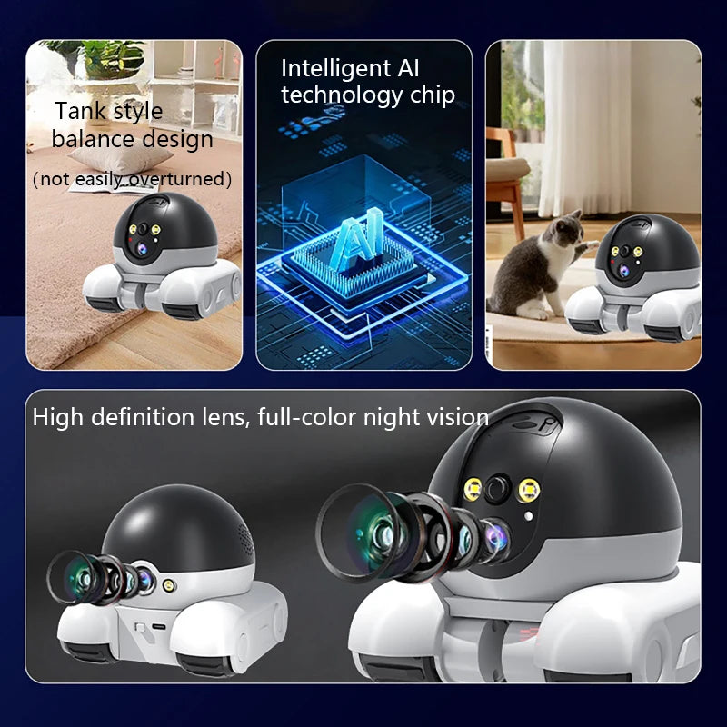 1080P Pet Tracking WiFi Camera – Smart Home Security with App Control &amp; Pet Monitor