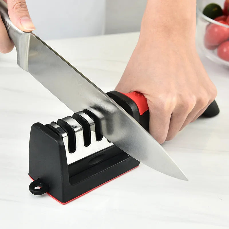 4-Stage Knife Sharpener – Multi-Functional Handheld Sharpening Tool for Kitchen Knives