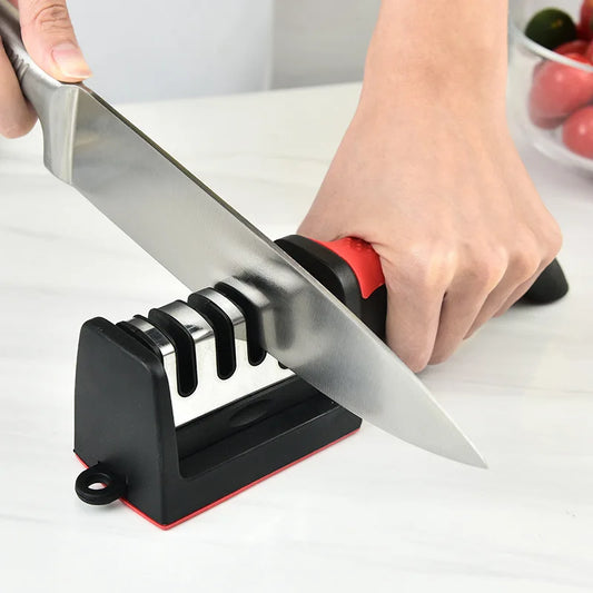 4-Stage Knife Sharpener – Multi-Functional Handheld Sharpening Tool for Kitchen Knives