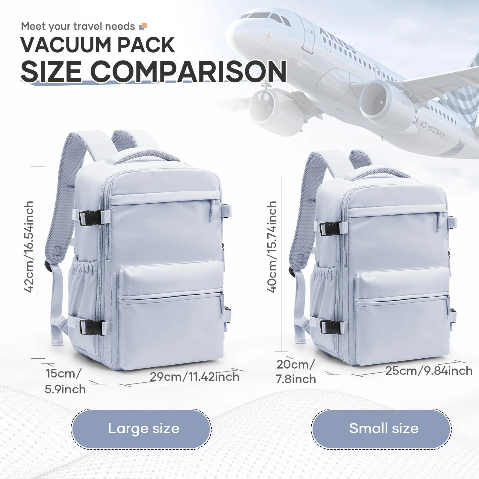 Expandable Travel Backpack with Air Compression – Cabin-Approved Hand Luggage