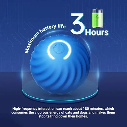 Smart Interactive Dog Ball – USB Rechargeable Auto-Rolling Toy for Puppies &amp; Dogs