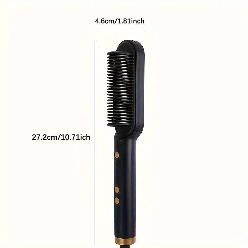 2-in-1 Style Comb &amp; Curling Iron – Shiny Hair in One Movement