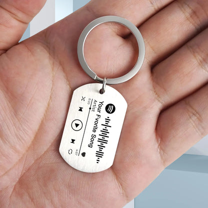 Custom Spotify Code Music Keyring – Personalized Photo & Song Gift