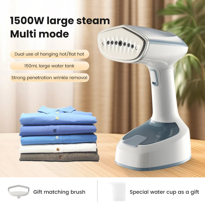 1500W Handheld Garment Steamer – Powerful Foldable Steam Iron for Fast Wrinkle Removal