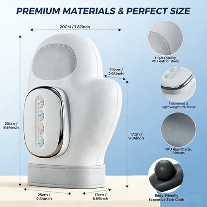 Airbag Compression Hand Massager - Rechargeable Palm &amp; Finger Relief