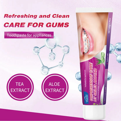 Toothpaste for Braces &amp; Aligners – Gentle Whitening Formula 50g | Removes Stains