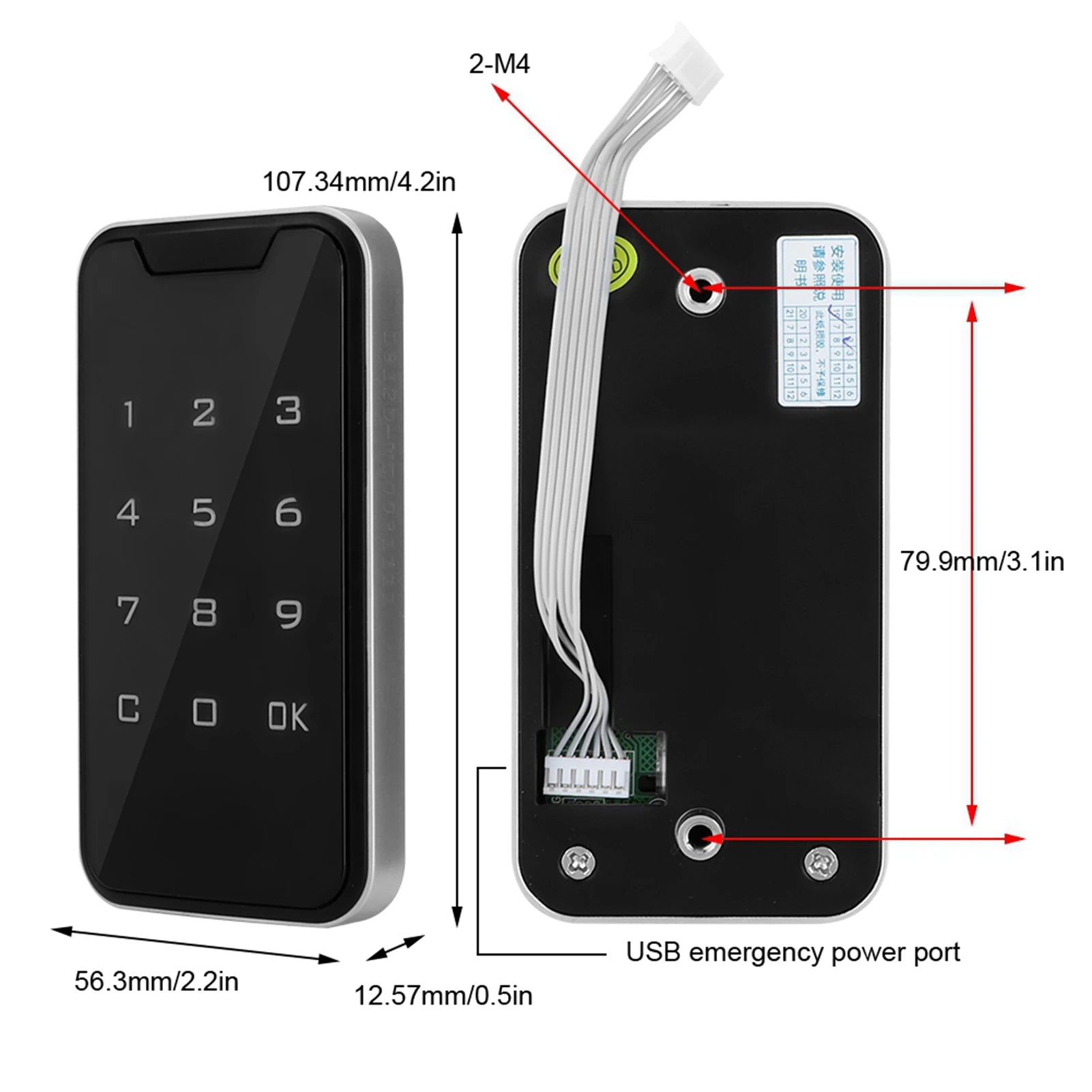 Smart Password Lock - Electronic Touchscreen Lock for Sauna, Gym & Cabinet Drawers
