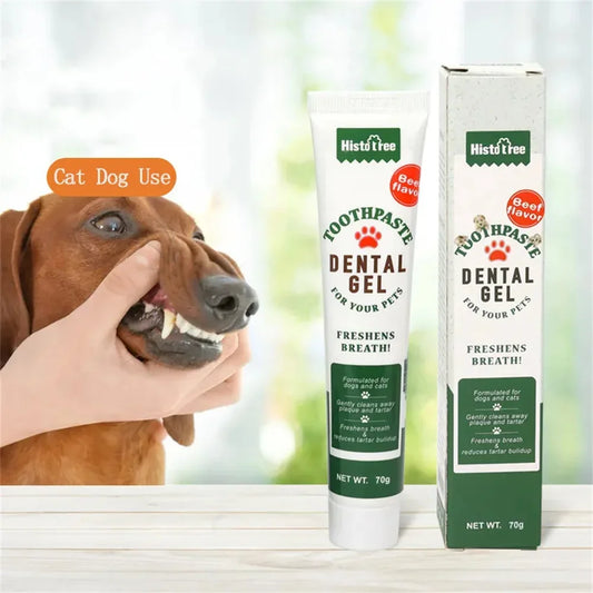 Pet Toothpaste for Dog &amp; Cat – Vanilla &amp; Beef Flavor | Safe &amp; Edible