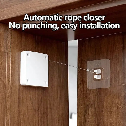 Automatic Drawstring Door Closer – Silent Self-Closing Mechanism for Home &amp; Office