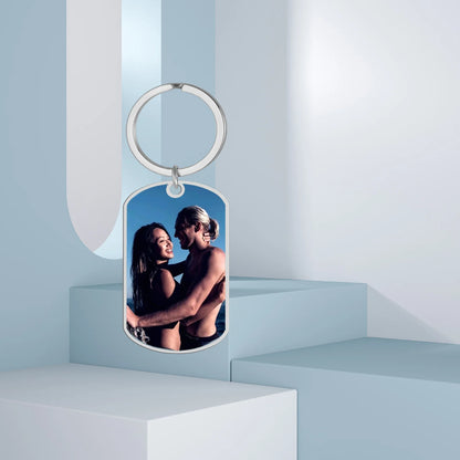 Custom Spotify Code Music Keyring – Personalized Photo & Song Gift