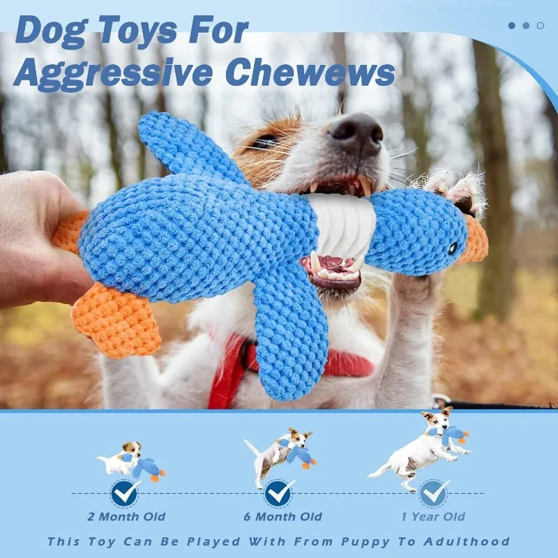 Durable Plush Chew Toy for Cats & Dogs – Interactive Squeaky Toy for Aggressive Chewers