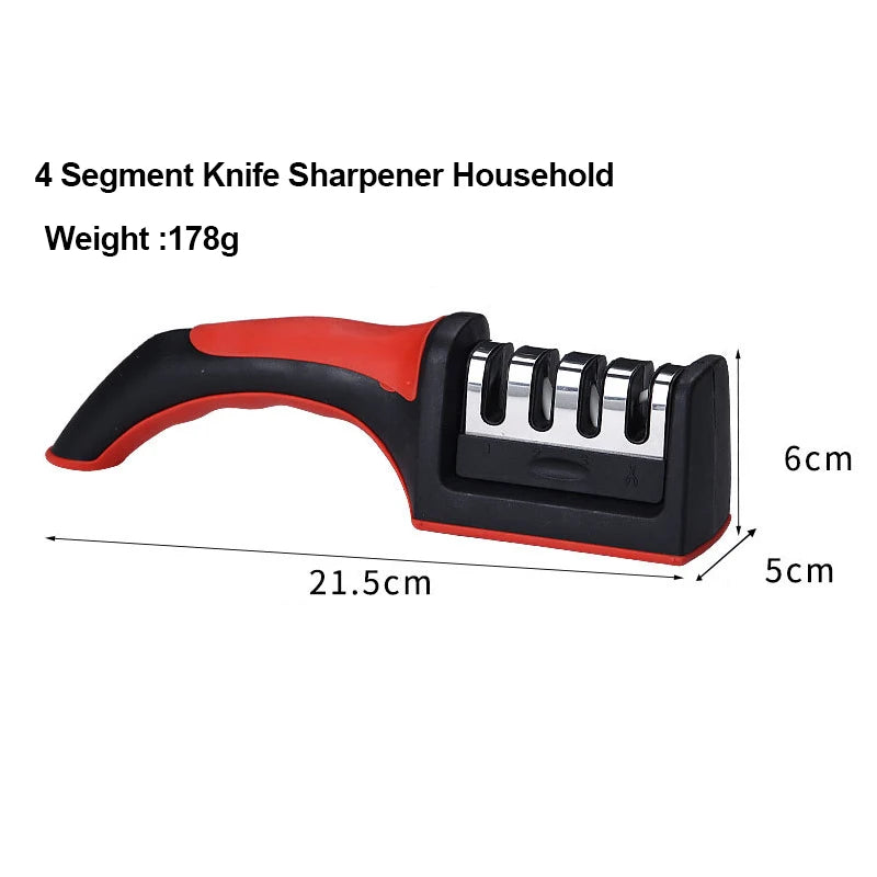 4-Stage Knife Sharpener – Multi-Functional Handheld Sharpening Tool for Kitchen Knives