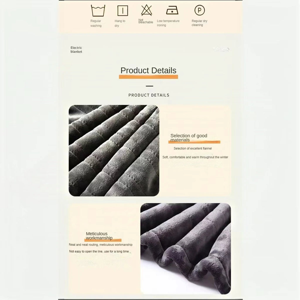 Smart Heating Blanket - Washable Electric Warming Throw