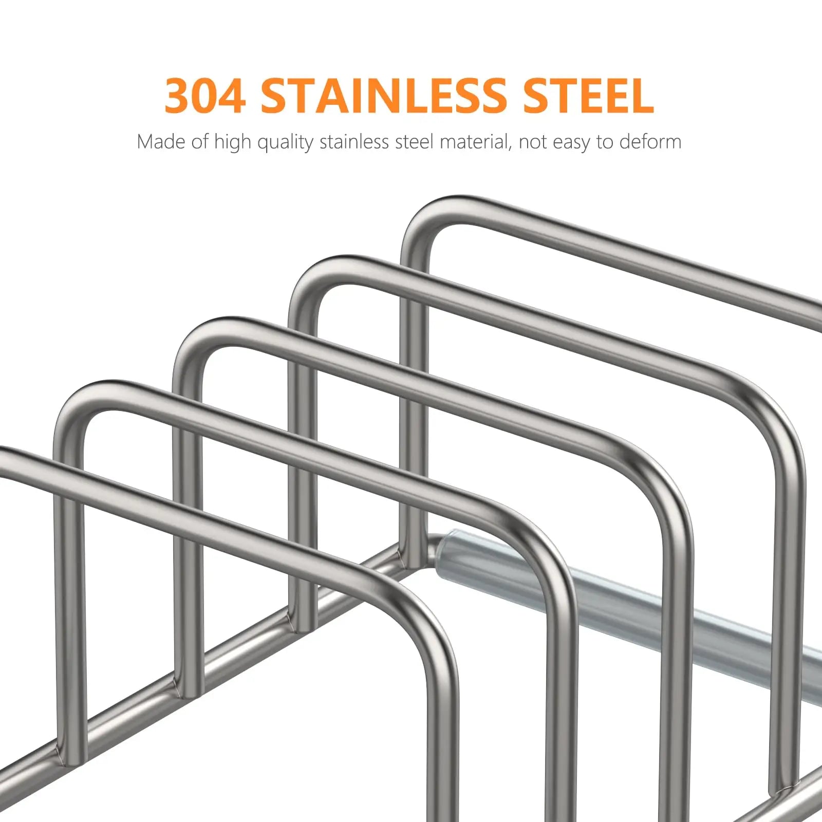 Kitchen Cabinet Organizer – Steel Cookware Holder with 5 Slots for Pans & Baking Trays