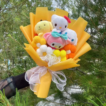 Sanrio Plush Pendant Bouquet – My Melody, Kuromi, Cinnamoroll (35cm)