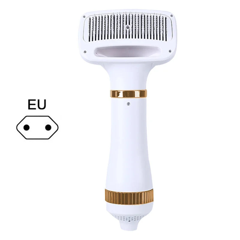 2-in-1 Pet Dryer & Grooming Brush – Professional Dog & Cat Dryer Comb for Home Grooming