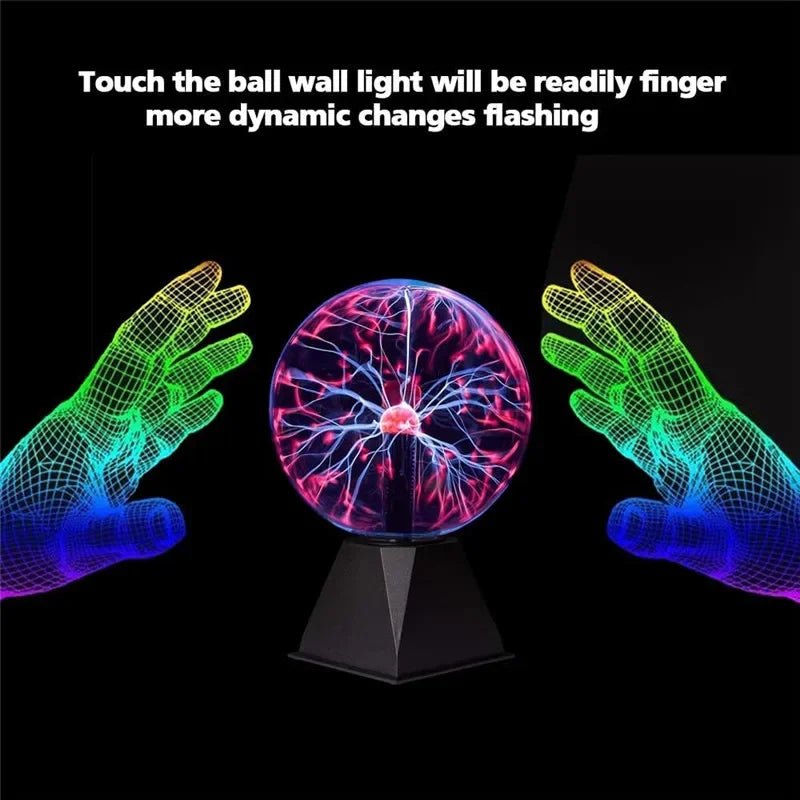 Magic Plasma Ball Lamp – Touch LED Night Lamp | Mood Lighting &amp; Play Light for Children's Room, Party &amp; Decoration