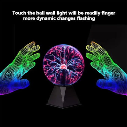 Magic Plasma Ball Lamp – Touch LED Night Lamp | Mood Lighting &amp; Play Light for Children's Room, Party &amp; Decoration