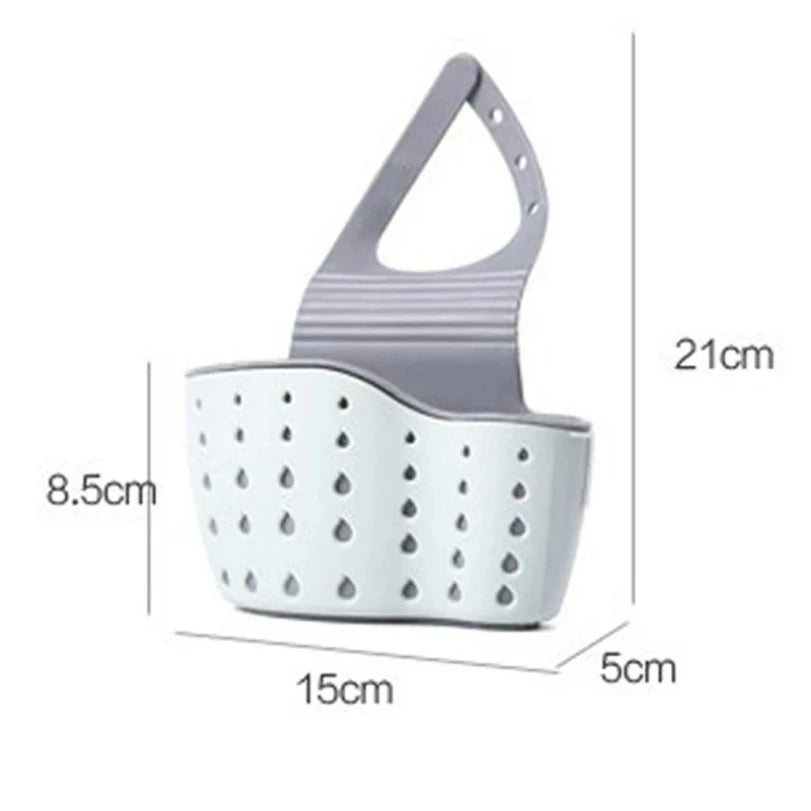 Adjustable Hanging Sink Caddy – Drain Basket for Soap & Sponge Storage
