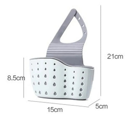Adjustable Hanging Sink Caddy – Drain Basket for Soap &amp; Sponge Storage