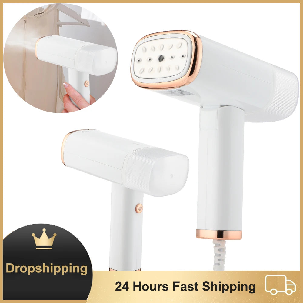 Foldable Mini Garment Steamer – Portable Handheld Steam Iron for Travel &amp; Home