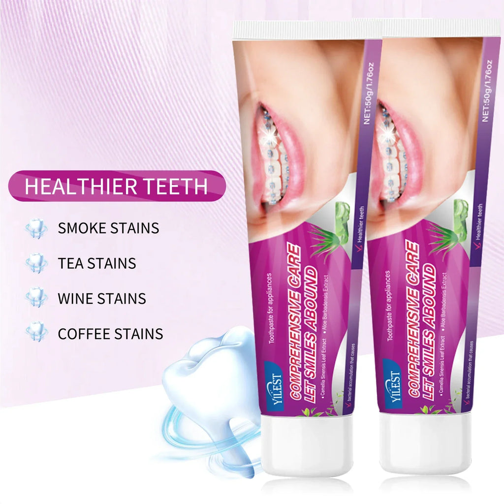 Toothpaste for Braces & Aligners – Gentle Whitening Formula 50g | Removes Stains