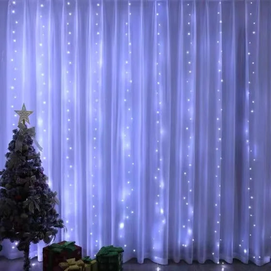 USB LED Curtain Lights 6×3 m / 3×3 m with Remote Control – Fairy Lights for Window, Christmas & New Year Decoration
