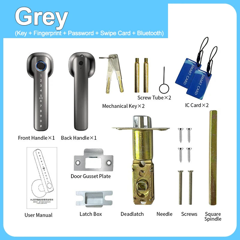 Smart Fingerprint Password Lock - Keyless Entry Lock for Bedroom, Garage, Hotel & Living Room